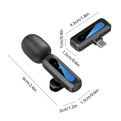 Drahtloses Lavalier-Mikrofonsystem, Doppelmikrofon, Rauschunterdrückung, drahtlose Übertragung, leichtes Plug-and-Play, professionelles Kragenclip-Mikrofon für Telefone, Computer, Laptops, Kameras