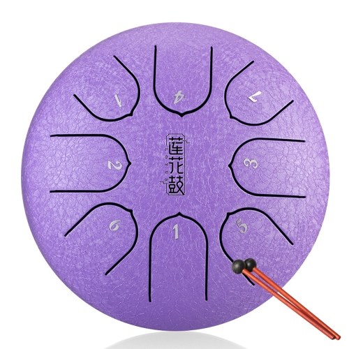

6in Metal Tongue Drum Mini 8-Tone Hand Pan Drums