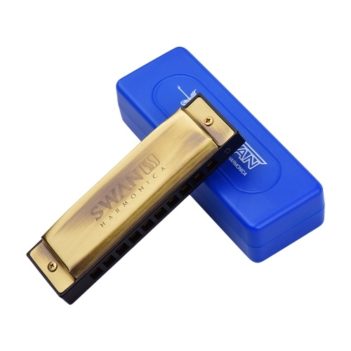 Swan SW1020H-5 10 Löcher Blues Diatonic Harmonica C-Taste 20 Töne Mundorgel