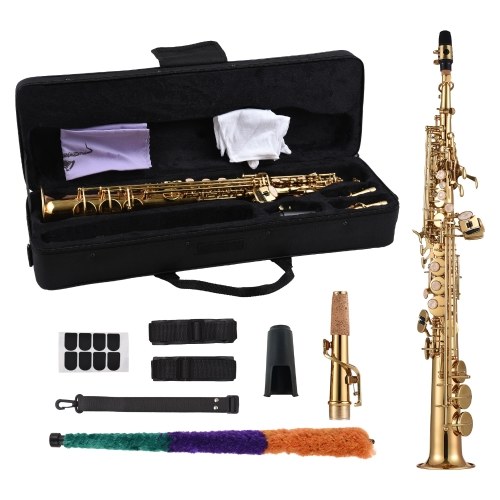

Btuty Soprano Saxophone - High-Quality Brass Bb B Flat Woodwind Instrument for All Levels