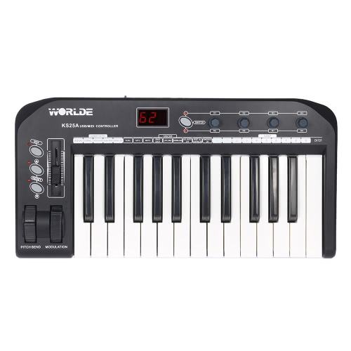 

KS25A портативный 25-ключ USB MIDI контроллер клавиатуры с USB кабелем