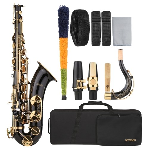 

ammoon B-flat Tenor Saxophone Bb Black Lacquer Sax