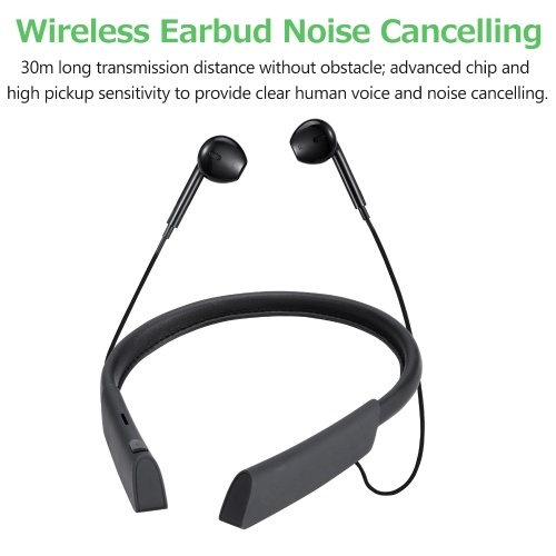 

Wireless Monitor Neckband Earbud with 3.5mm Receiver Noise Cancelling Low Latency Rechargeable In-ear Earphone for Live Stream Singing Voice Recording