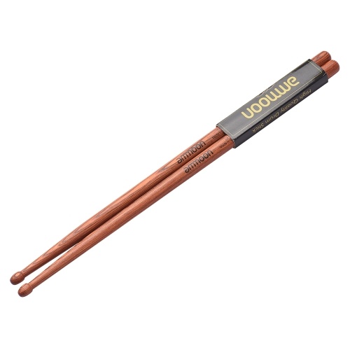 ammoon 1 Pair of 7A Wooden Drumsticks Drum Sticks Mahogany Wood Drum Set Accessories
