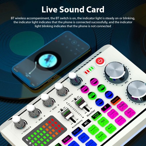 F998 Live Sound Card: Unleash Superior Audio Quality for Streaming and Recording 