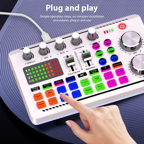 F998 Live Sound Card: Unleash Superior Audio Quality for Streaming and Recording 