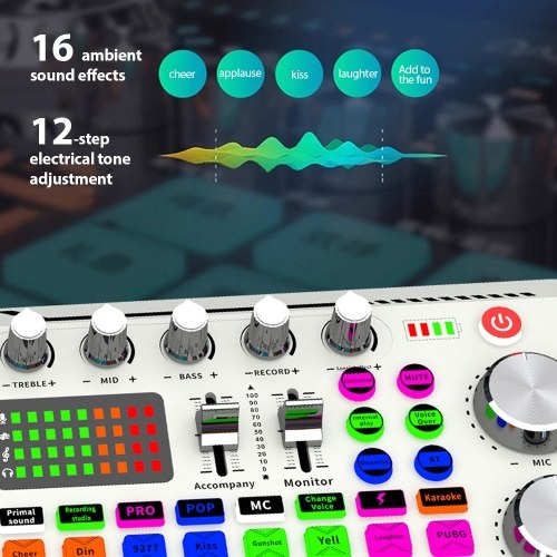 F998 Live Sound Card: Unleash Superior Audio Quality for Streaming and Recording 