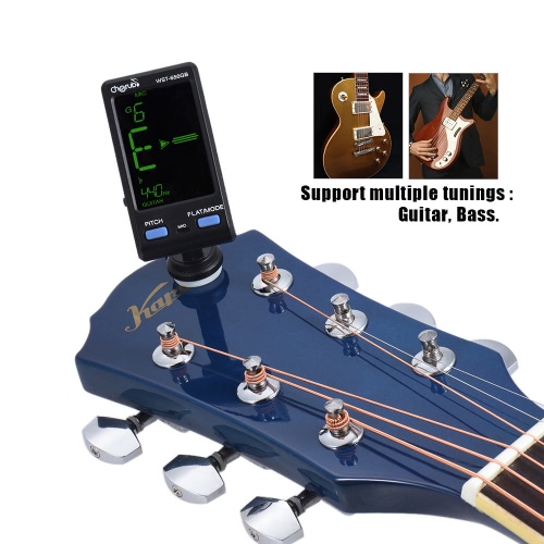 

Херувим WST-650GB Профессиональный тюнер для бас-гитары Зажимной / Mic Pickup Поддержка режима Pitch / Flat Регулировка 360 ° Пово