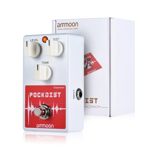 

ammoon POCKDIST Classic Distortion Guitar Effect Pedal Full Metal Shell True Bypass
