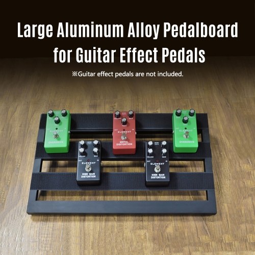 Large Size Guitar Effect Pedal Board Aluminum Alloy Pedalboard 19.7×11 Inch with Carrying Bag