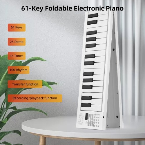 Bigfun BF-960 Foldable Electronic Piano - LED Display, Rechargeable, With Carrying Bag 
