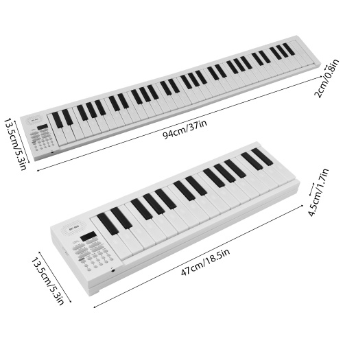 Bigfun BF-960 Foldable Electronic Piano - LED Display, Rechargeable, With Carrying Bag 