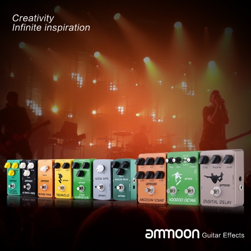 

ammoon AP-07 Analog Delay Electric Guitar Effect Pedal True Bypass