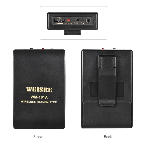 

Portable Lapel Collar Clip-on FM Wireless Microphone System Voice Amplifier