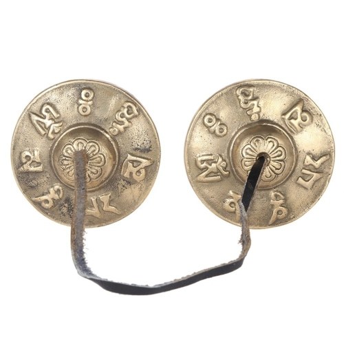 

Tibetan Bell Meditation Handcrafted Cymbal Bell Copper Crisp Sound Lucky Symbols Buddhist Temple Tool