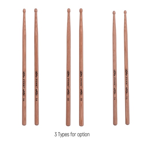 

One Pair of 7A Wooden Drumsticks Drum Sticks Hickory Wood Drum Set Accessories