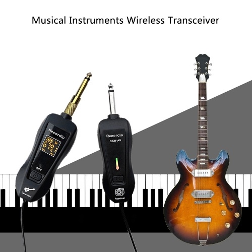 

GAW-A8 Wireless Guitar System Rechargeable Guitar Transmitter Receiver Set Electric Guitar Bass Pick Up