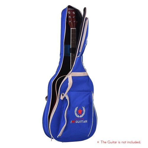 

41" Acoustic Guitar Bag Case Backpack Adjustable Shoulder Strap Padded with Cotton Deep Blue