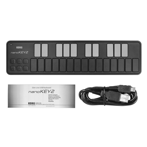 KORG nanoKEY2 Slim-Line Portable USB MIDI Keyboard Controller 25 Keys with USB Cable