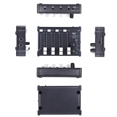 

Professional Mini Pocket 4-Channel mono Stereo Audio DJ Sound Mixer USB Powered BT Connecting Mobile Phone Orange
