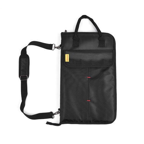 

ammoon Zippered Drum Stick Drumsticks Mallet Bag Case with External Pockets Floor Tom Hooks Carrying Handel Shoulder Strap