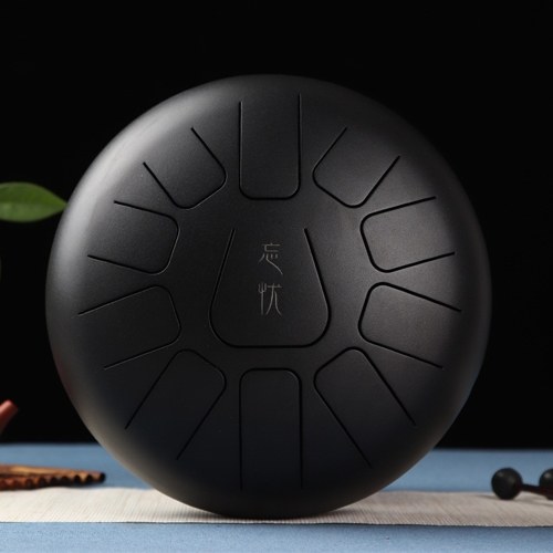 

10 Inch Steel Tongue Drum Handpan Drum Hand Drum 11 Tones Percussion Instrument with Drum Mallets Carry Bag Note Sticks