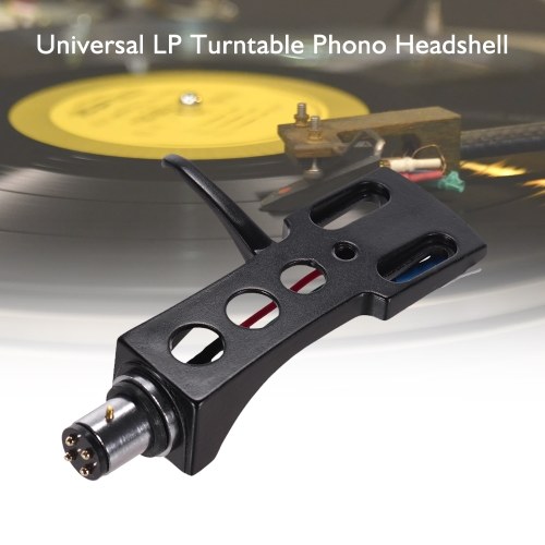 

Universal LP Disc Record Player Phono Turntable Headshell 4-pin Aluminum Alloy with OFC Leadwires Gold-plated Terminals for LP120-USB/ LP240-USB/ LP1240-USB/ AT-LP5 Direct-drive Turntable