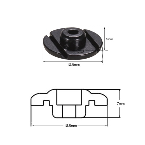 Electric Bass String Retainer Round Shape Bass Guitar Replacement Parts Accessories with Mounting Screws, Pack of 2pcs