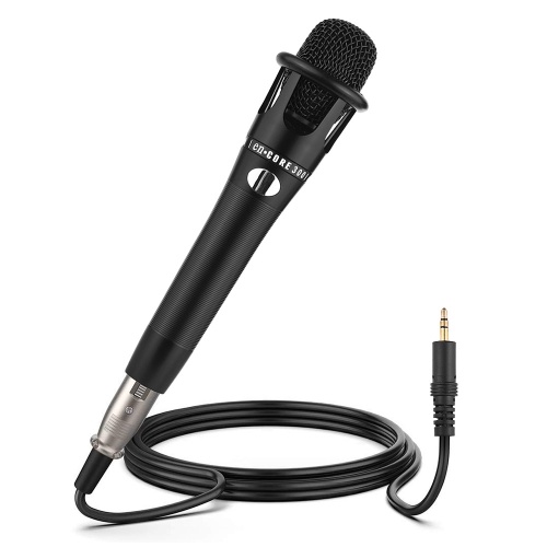 Handheld Wired Condenser Microphone Mic XLR Cable 3.5mm Plug for KTV Karaoke Singing Network Broadcast Live Streaming