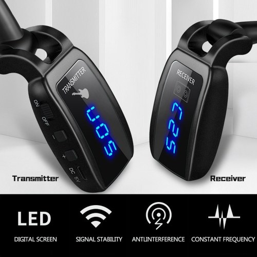 Wireless Guitar System Rechargeable Guitar Transmitter Receiver Set Electric Guitar Bass Pick Up 