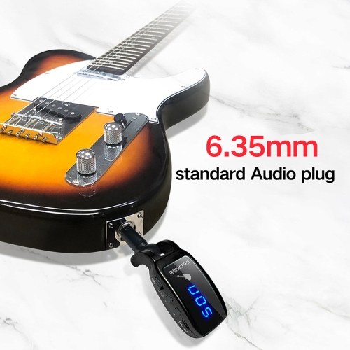 Wireless Guitar System Rechargeable Guitar Transmitter Receiver Set Electric Guitar Bass Pick Up 