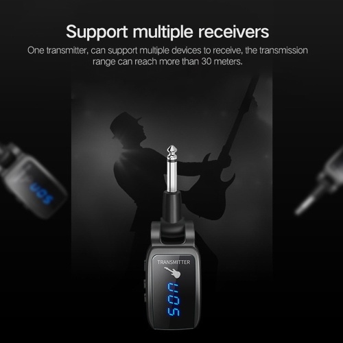 Wireless Guitar System Rechargeable Guitar Transmitter Receiver Set Electric Guitar Bass Pick Up 