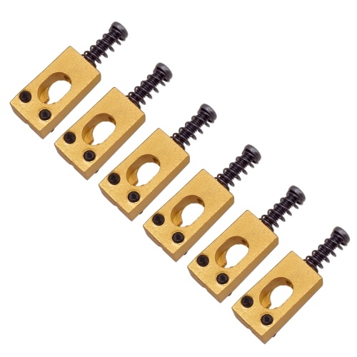 

6pcs Vintage Brass Guitar Bridge String Saddles Electric Guitars Accessories