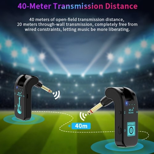 WS-4 2.4G Wireless Guitar System with Rechargeable Transmitter and Receiver 