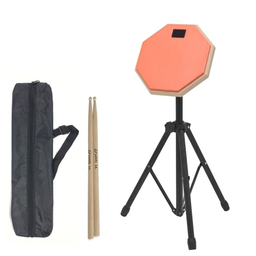 8in Rubber Wooden Dumb Drum Practice Training Drum Pad for Drums Exercise Percussion Instruments Accessories