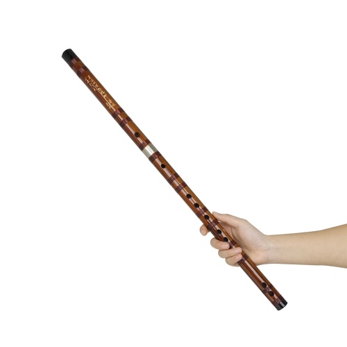 

Key of D Flute Bitter Bamboo Dizi Traditional Chinese Handmade Woodwind Instrument with Storage Bag Chinese Knot for Children Adults Beginners