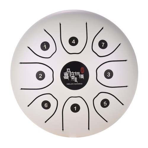 8 Inch Compact Size 8-Tone Steel Tongue Drum