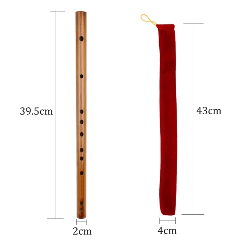 Key of F Flute Bitter Bamboo Dizi Traditional Chinese Woodwind Instrument for Children Adults Beginners