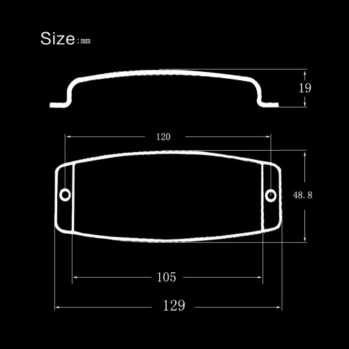 Steel Pickup Cover Protector for 4-string Jazz Bass Electric Bass Guitar Part Replacement Gold