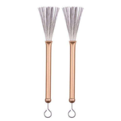 

1 Pair Drum Brushes Metal Retractable Drum Wire Brushes