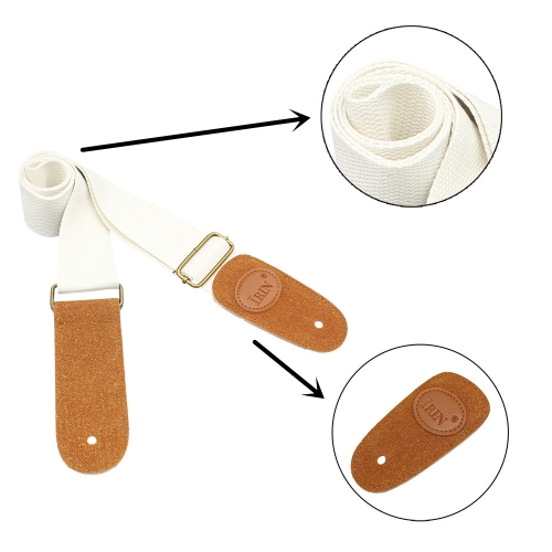 

IRIN Adjustable Belt Woven Cotton Guitar Strap with Leather Ends for Electric Acoustic Folk Guitars Comfortable and Durable