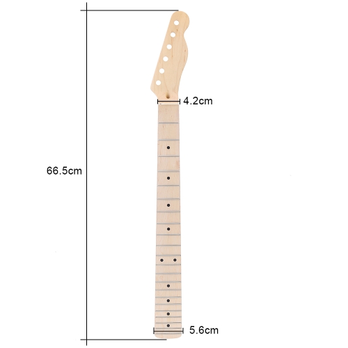 

22 Frets Electric Guitar Maple Neck and Fingerboard Dot Inlay for Fender Telecaster Replacement