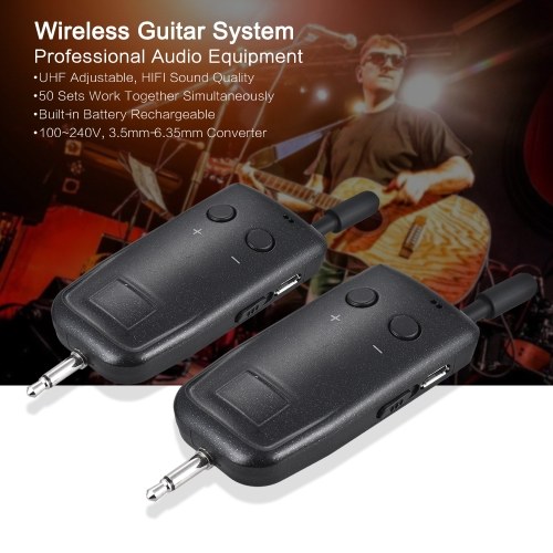 

Second Hand Professional UHF Wireless Audio Digital Transmitter Receiver System for Electric Guitar Bass Violin Musical Instrument Parts Kit