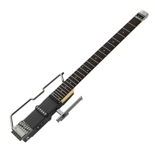 

Second Hand ALP FT-221S Portable Foldable Headless Travel Electric Guitar Built-in Tuner Headphone Amplifier Rechargeable Lithium Battery with Gig Bag