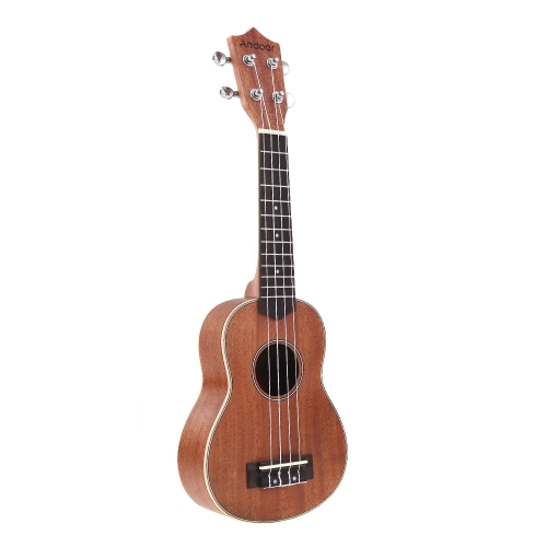 Andoer® Andoer 21 '' Compacto Ukelele Ukelele Hawaiano Caoba Aquila Rosewood Fretboard Puente Soprano Instrumento de Cuerdas 4 Cuerdas