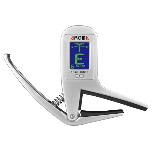 AROMA AC-05 Capo Tuner  2-in-1　クリップ　ギターカポ＆ チューナー　カポタスト　ギターチューナーギター/ベース/クロマチック対応【並行輸入品】