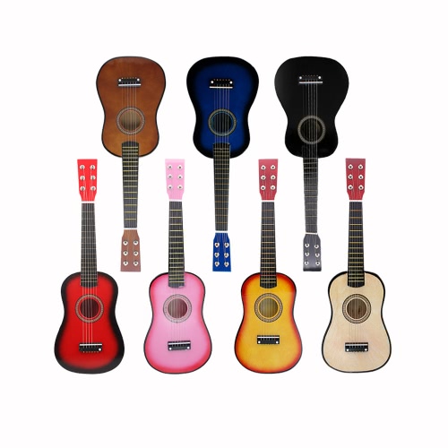 

23" Guitar Mini Guitar Basswood Kid's Musical Toy Acoustic Stringed Instrument with Plectrum 1st String