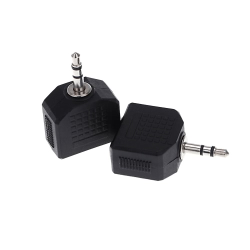 

Pair of 2-in-1 Audio Stereo Splitter Jack Adapter Convertor Plug Socket Coupler 3.5mm Male 3.5mm 2 Female for Microphone Headphone