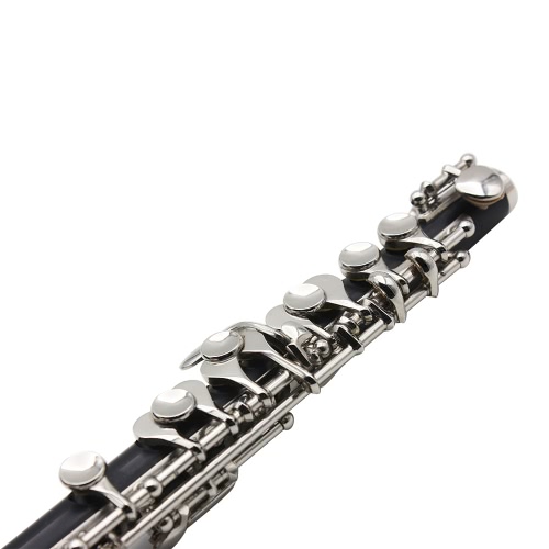 

Piccolo Ottavino Half-size Flute Cupronickel Silver Plated C Key Tone with Cork Grease Polish Cloth Cleaning Stick Padded Box Case Screwdriver