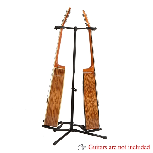 Guitarra Double Stand destacável de dobramento ajustável para baixo guitarra acústica